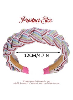 Braided Wide Headband Weaving Shape Headbands Fashion Pigtail Style Hair Accessories For Women And Girls (White And Pink) - pzsku/Z492CB1A83E483B77DCF9Z/45/_/1718645912/13f2abec-639f-4504-9e53-1138403008b2