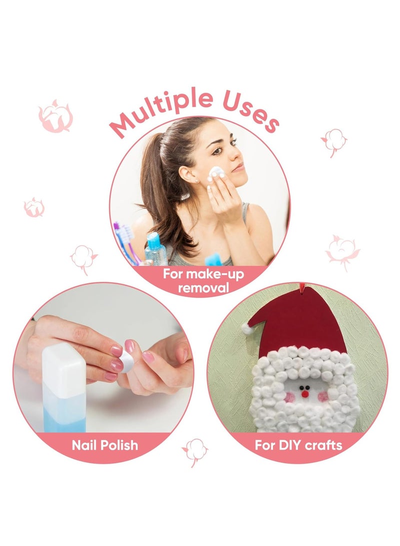 LuckSa Cotton Balls [300 Count] Bulk, Pure Cotton Balls for Face, Nail Polish Remover, Makeup - Image 5