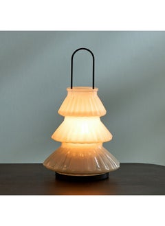 Home Box Auden Glass Lantern with Metal Handle 12.5 x 20 x 12.5 cm  - Image 1