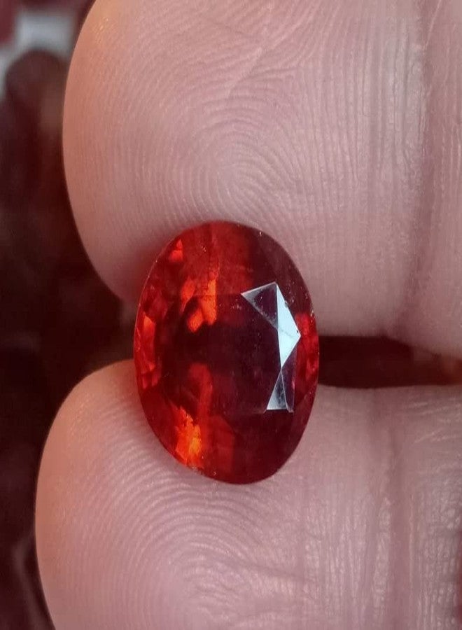 Certified Gems Gomed Stone Original Certified 9 Ratti Hessonite Gomedha गोमेद रत्न - 8.25 Carat Saloni Certified Gems - Image 3