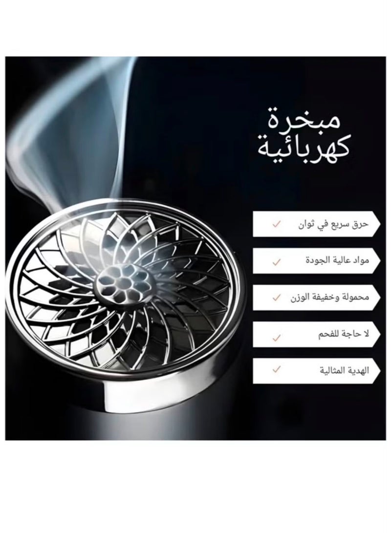 بخور مبخرة بخور إلكترونية قابلة للشحن، مبخرة عربية محمولة بدون دخان، موزع روائح للمنزل والمكتب والسيارة - Image 4
