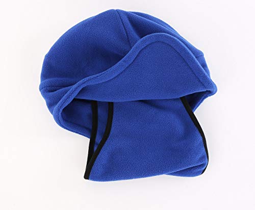 LLmoway Men Skull Beanie Winter Warm Fleece Earflap Hat with Ski Mask Outdoor Windproof Hat Blue - Image 4