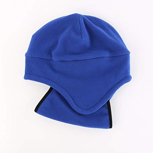LLmoway Men Skull Beanie Winter Warm Fleece Earflap Hat with Ski Mask Outdoor Windproof Hat Blue - Image 3
