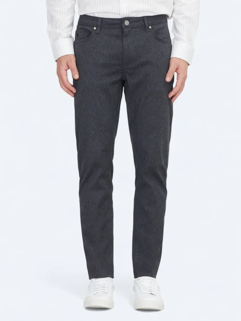 Kip Hard Coal Weaving Regular Fit Casual Cotton Blended Trousers