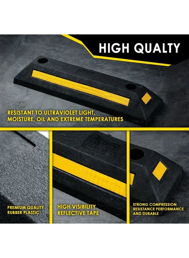 عبوتين من دليل وقوف السيارات المصنوع من المطاط والبلاستيك المتين بشريط أصفر عاكس TPC HDPS 2 - Image 5