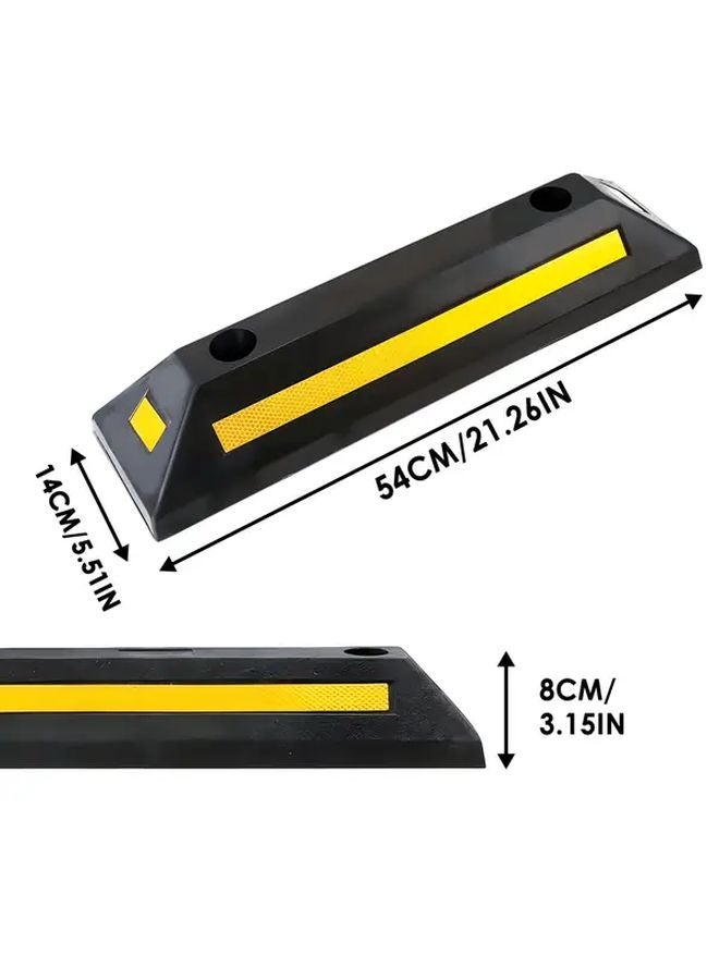 عبوتين من دليل وقوف السيارات المصنوع من المطاط والبلاستيك المتين بشريط أصفر عاكس TPC HDPS 2 - Image 3