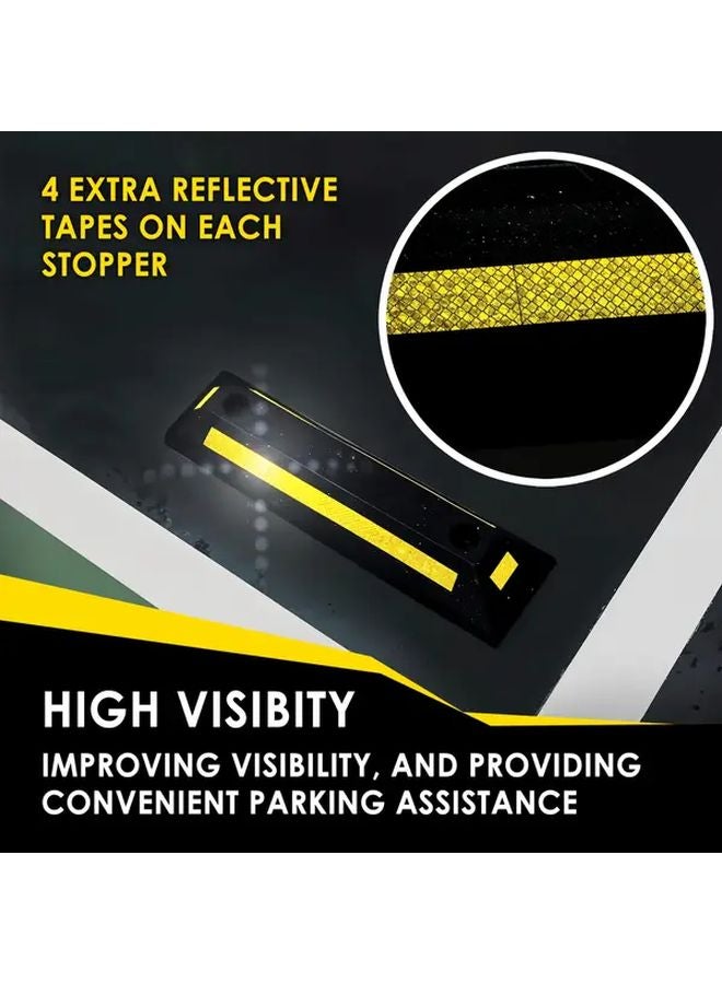 عبوتين من دليل وقوف السيارات المصنوع من المطاط والبلاستيك المتين بشريط أصفر عاكس TPC HDPS 2 - Image 4