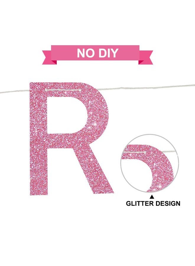 BEISHIDA Pre Strung Glitter RIP Fake ID Banner， Pink Glitter Funny 21st Birthday Banner-No DIY，Rip Fake ID Banner Backdrop for 21 Birthday Party，Funny Happy 21st Birthday Banner for Him，Her - Image 3