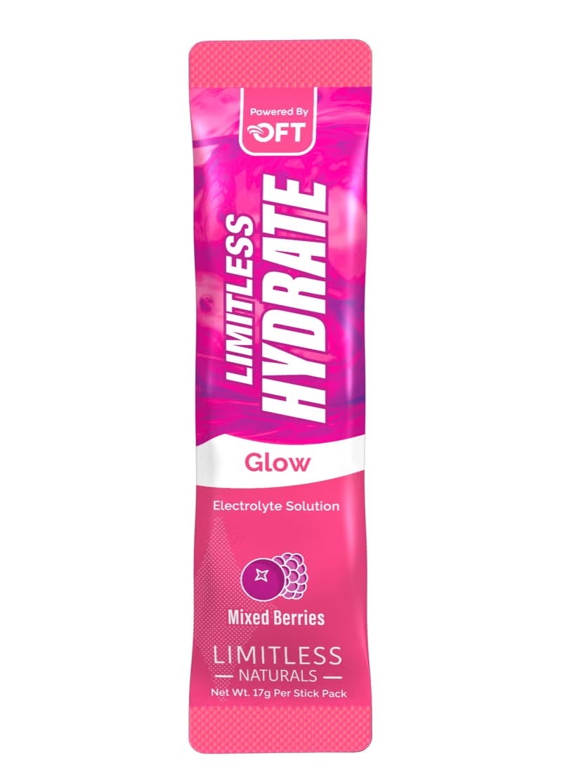 Limitless Hydrate Glow mix berries 6 stick pack - Image 3