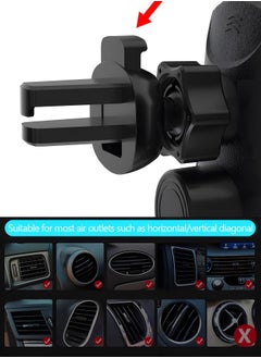 GROIC Q3 Smart Sensor Car Phone Wireless Charger with 3 charging connectors,15W Qi Fast Charging Auto-Clamping Car Phone Holder Air Vent Phone Holder,Compatible with All iPhone Android  - Image 4