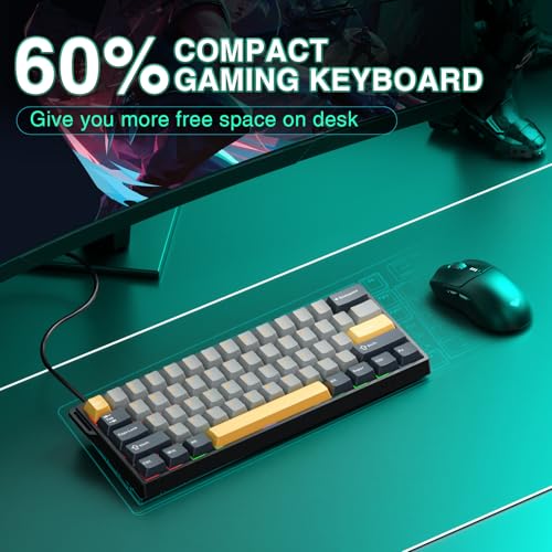 CORBOBO AULA WIN60 HE MAX - 60% Mechanical Gaming Keyboard Wired, Hall Effect Magnetic Switches Hot Swappable, Adjustable Actuation Rapid Trigger Mode, 8000 Hz Polling Rate, 60 Percent Keyboard Compact Design - Image 3