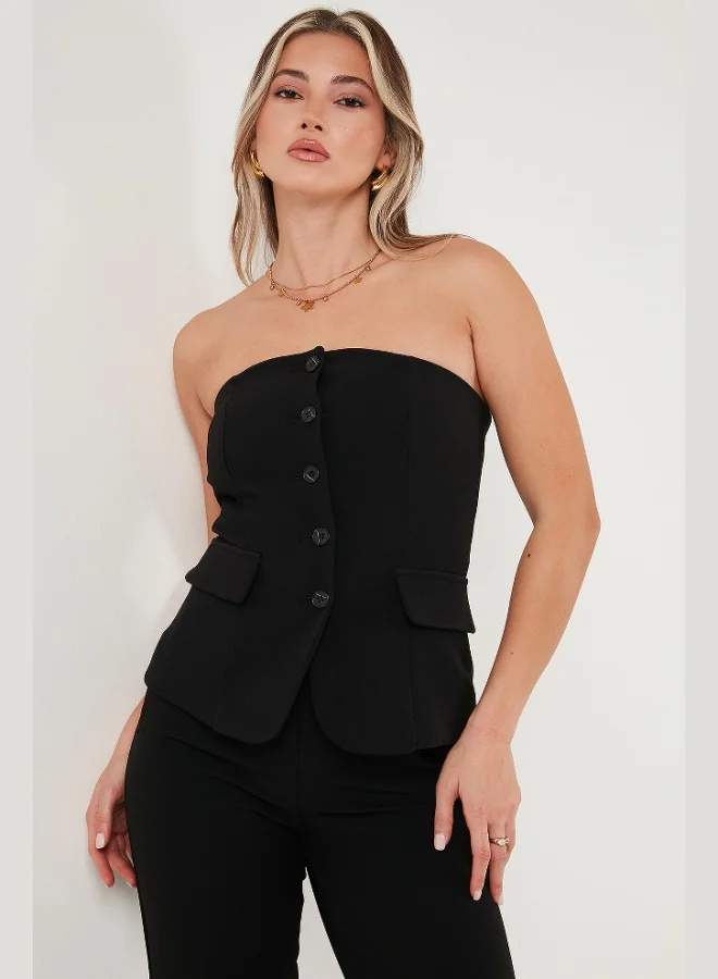 ليلا سترة ليلى نسائية بدون أكمام بياقة وأزرار