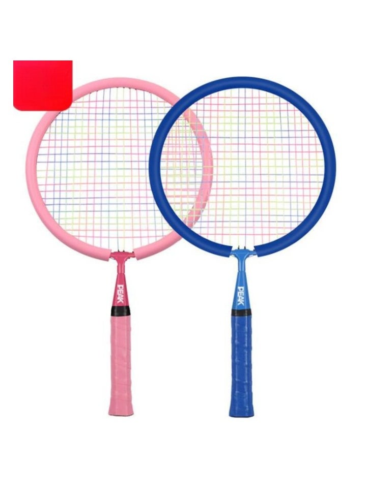PEAK - Children's Iron Alloy Badminton Racket Beginner Kindergarten Elementary School Student Parent-Child Ultra Light Double Racket - Image 1