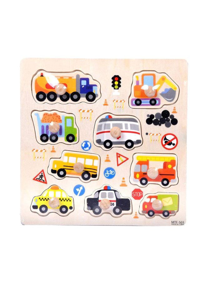 NIBEMINENT MDF Wooden Car Pegged Puzzle  - Image 1