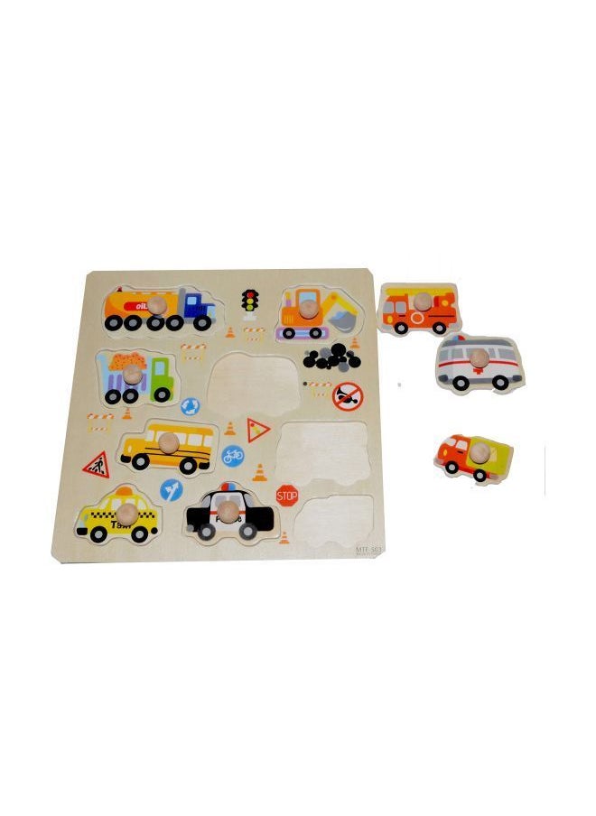NIBEMINENT MDF Wooden Car Pegged Puzzle  - Image 3