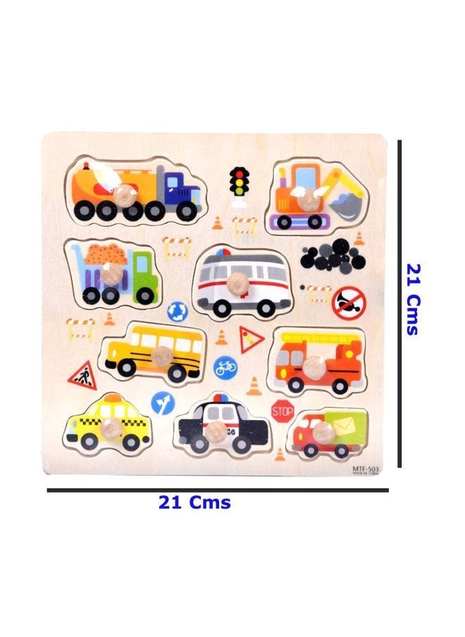 NIBEMINENT MDF Wooden Car Pegged Puzzle  - Image 2