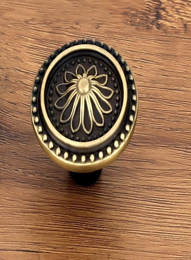 VOLO Antique Brass Cabinet Knob/Wardrobe Door Knobs/Cupboard Drawer Pull Handle/Kitchen Drawer Knob (Knob_S-152_Antique), Antique Brass Finish (2) - Image 3