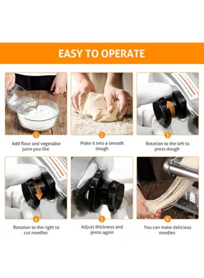 Automatic Electric Pasta Maker Machine, 1L Compact Dough Mixer and Cutter for Fresh Fettuccine, Tagliatelle, Noodles - Image 5