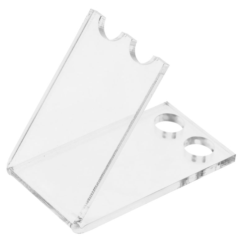 Acrylic Makeup Brush Pen Holder Two Hole Design Lightweight Stylish Organizer - Image 2