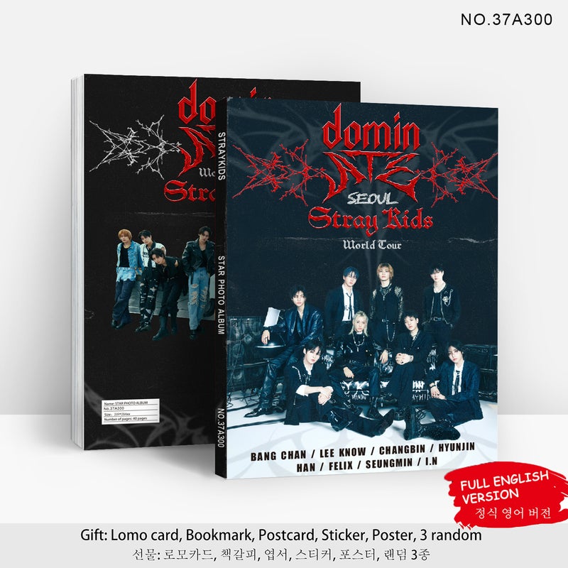 STRAYKIDS Celebrity Photobook Collection – 40 Pages High-Gloss Premium Photo Album with Hot Stamping Cover