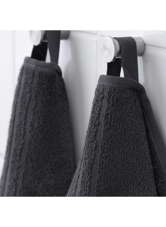 Bath sheet, dark grey, 100x150 cm  - Image 4