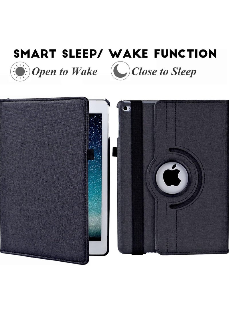 Generic - 360-Degree Rotating Stand Case for iPad 9.7 (2017/2018) & iPad Air 2: Protective Cover with Auto Sleep/Wake Function for 5th/6th Gen iPad - Image 1