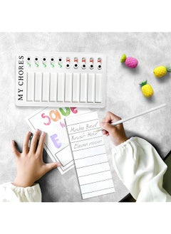 erorex My Chores Chart Checklist Chore Chart For Multiple Kids Memo Note Board With Slider Plastic Portable Daily To Do List Planner Kids And Adults Form Good Habit  - Image 2