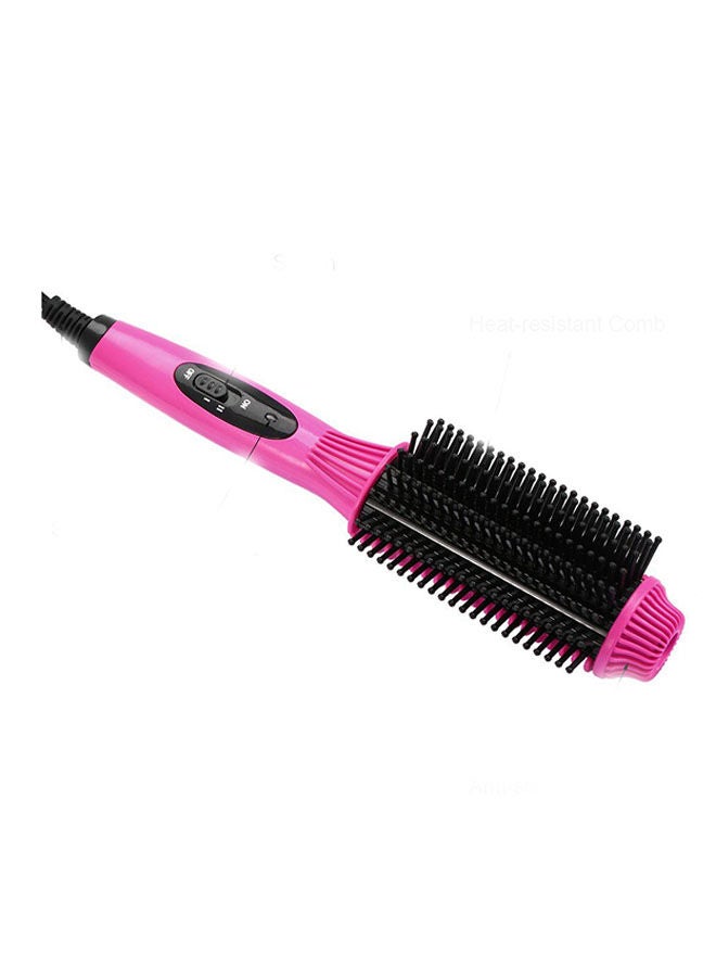 NIBEMINENT 2-In-1 Auto Electric Hair Comb Curler And Straightener Pink - Image 4