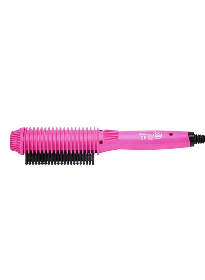 NIBEMINENT 2-In-1 Auto Electric Hair Comb Curler And Straightener Pink - Image 2