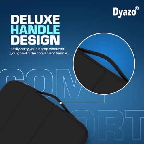 Dyazo Water Resistant Laptop Sleeve | Laptop Case Cover for 15 Inches(38cm),15.6 Inch(39.6cm) Laptops & Notebook (Black) - Image 3
