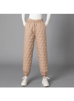 Generic Thickened High Waist Wide Leg Cotton Pants Womens Winter Warm Casual Long Trousers Outerwear Durable Comfortable Breathable gray toe  - Image 2