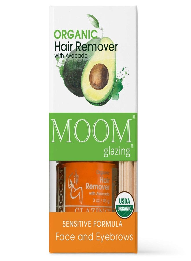 MOOM Organic Wax Kit - Hair Removal Glaze with Avocado Oil, Agar Agar & Green Tea - Includes 18 Reusable Waxing Strips & 6 Waxing Application Sticks - 3 oz. Wax Jar, 1 Pack - Image 2