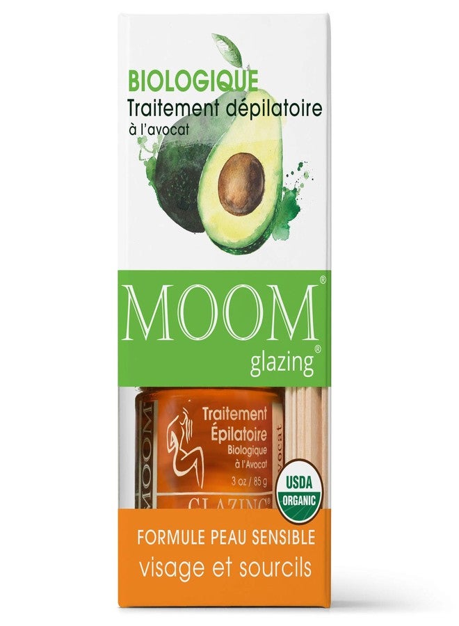 MOOM Organic Wax Kit - Hair Removal Glaze with Avocado Oil, Agar Agar & Green Tea - Includes 18 Reusable Waxing Strips & 6 Waxing Application Sticks - 3 oz. Wax Jar, 1 Pack - Image 3