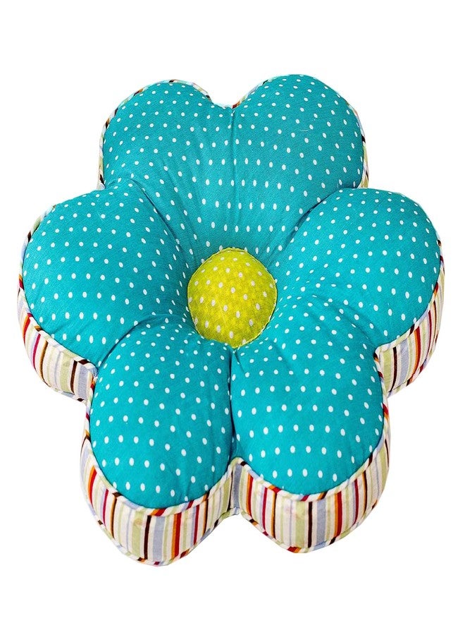 ABREEZE Girls Pillows Flower Pillows Decorative Throw Pillow Indoor Outdoor Flower Shaped Chair Cushion Seat Pad Floor Cushion Pillow 16x16inches Polka Dot - Image 1
