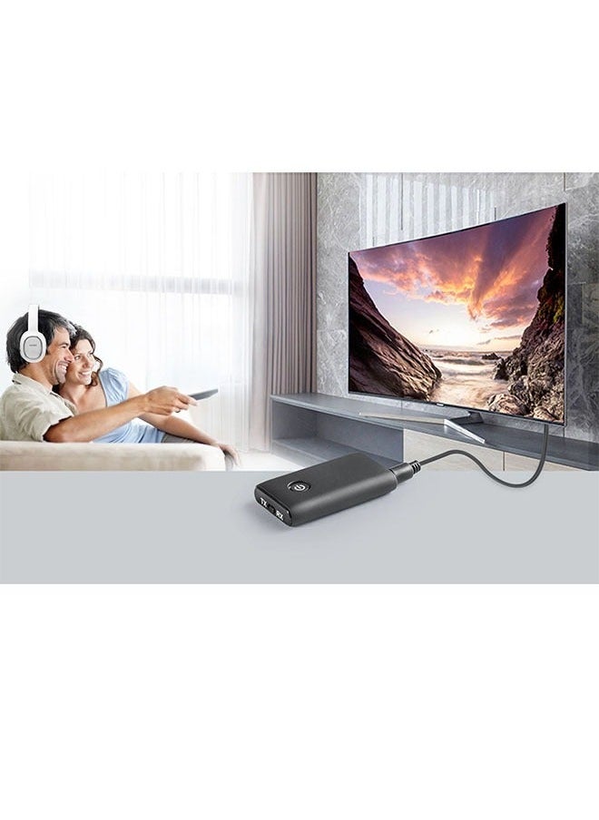 2-in-1 Bluetooth Adapter, Bluetooth 5.0 Transmitter and Receiver, 3.5mm Wireless Audio Adapter