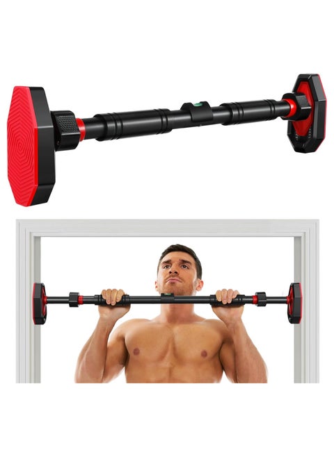 Pull Up Bar Strength Training Chin up Bar without Screws Non-Slip Grips - Adjustable 65-100CM Width Locking Mechanism Pull-up Bar for Doorway for Home Gym Upper Body Workout