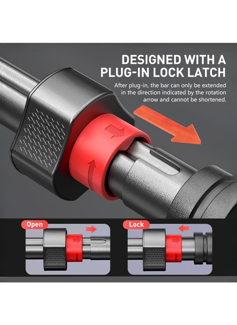 Pull Up Bar Strength Training Chin up Bar without Screws Non-Slip Grips - Adjustable 65-100CM Width Locking Mechanism Pull-up Bar for Doorway for Home Gym Upper Body Workout