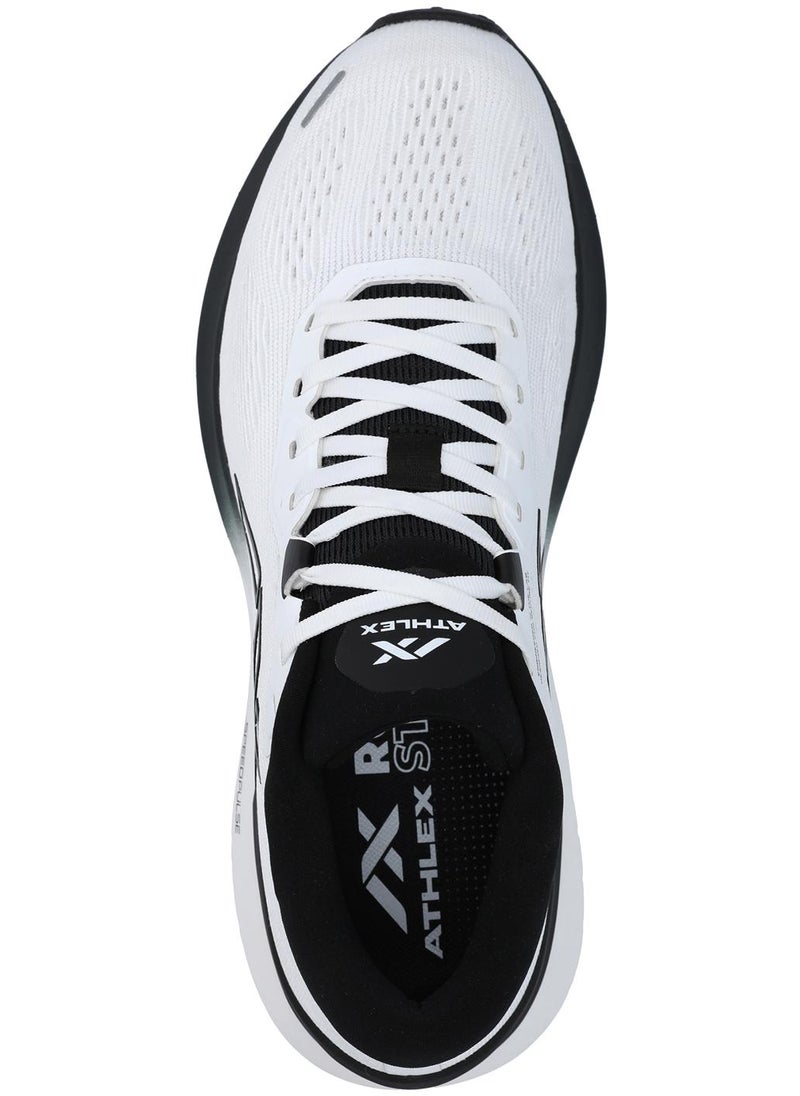 Athlex - Men's Running Shoes NAVI M White/Black Lightweight, Breathable Mesh, High-Performance Cushioning, Neutral Pronation, Durable and Stylish Running Footwear - Image 1