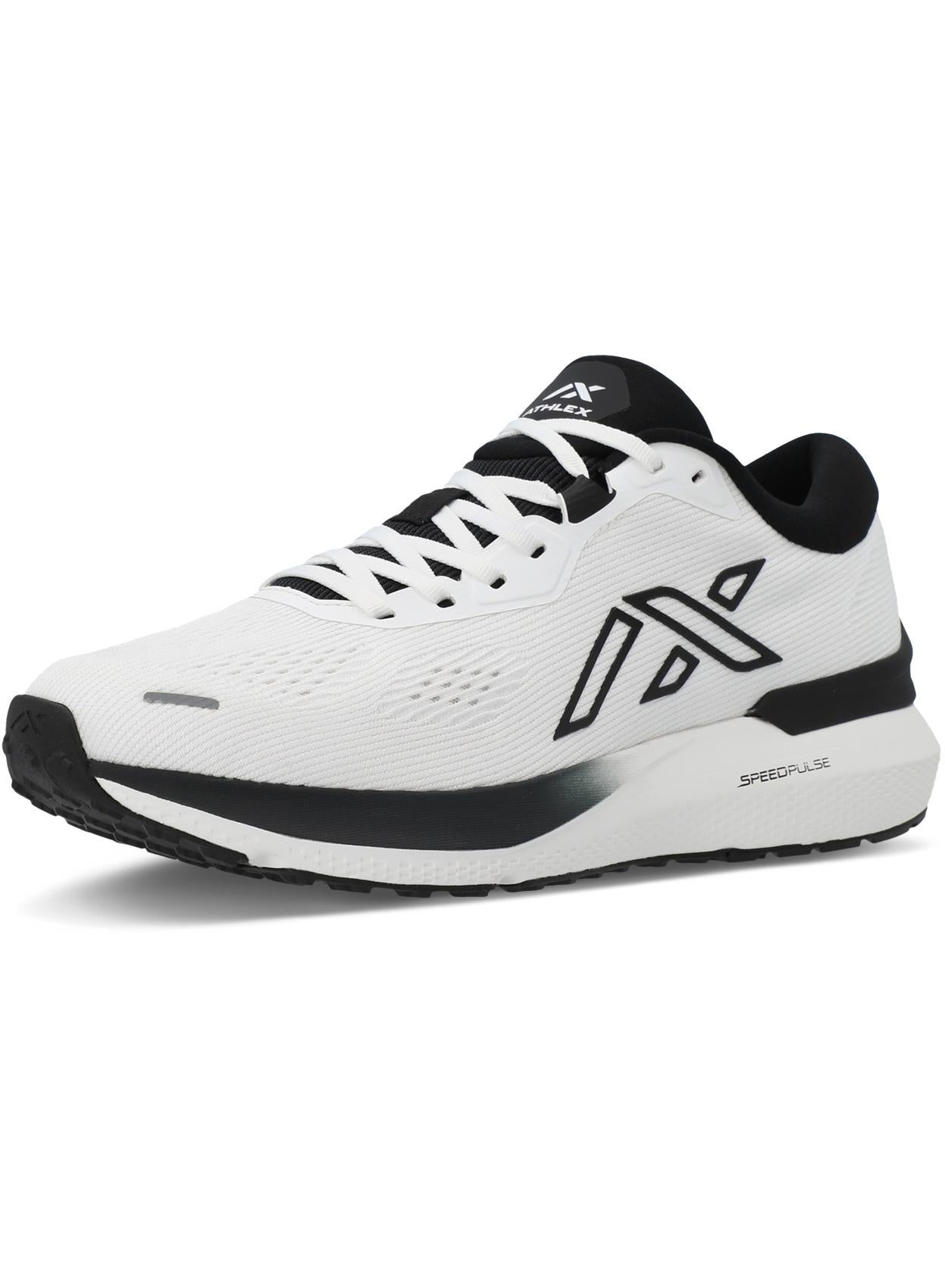 Men's Running Shoes NAVI M White/Black Lightweight, Breathable Mesh, High-Performance Cushioning, Neutral Pronation, Durable and Stylish Running Footwear