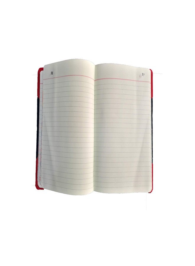 LRS Half Index Account Book Short Handy Size - Copy Size - 21x17 CM - 80 GSM Paper - Red Half Canvas PVC Binding (500 Page) - Image 2