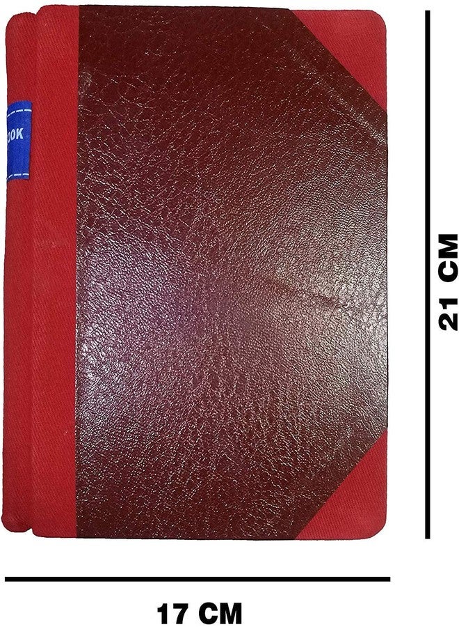 LRS Half Index Account Book Short Handy Size - Copy Size - 21x17 CM - 80 GSM Paper - Red Half Canvas PVC Binding (500 Page) - Image 5