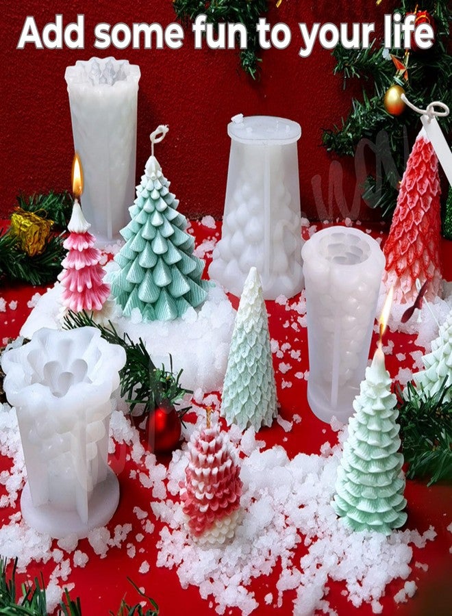 Atarvana 4pcs Christmas Silicone Mold Set for Candle Making, Atarvana 3D Christmas Candle Making Molds with 10pcs Candle Wick-Christmas Trees, Santa Claus, Pine and Ginger Man - Image 4