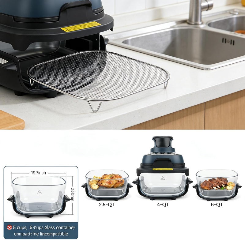 Practical Stainless Steel Fry Basket Cooker Accessory Metal Texture Suitable for Air Circulation in Fryers Cooker Basket - Image 4