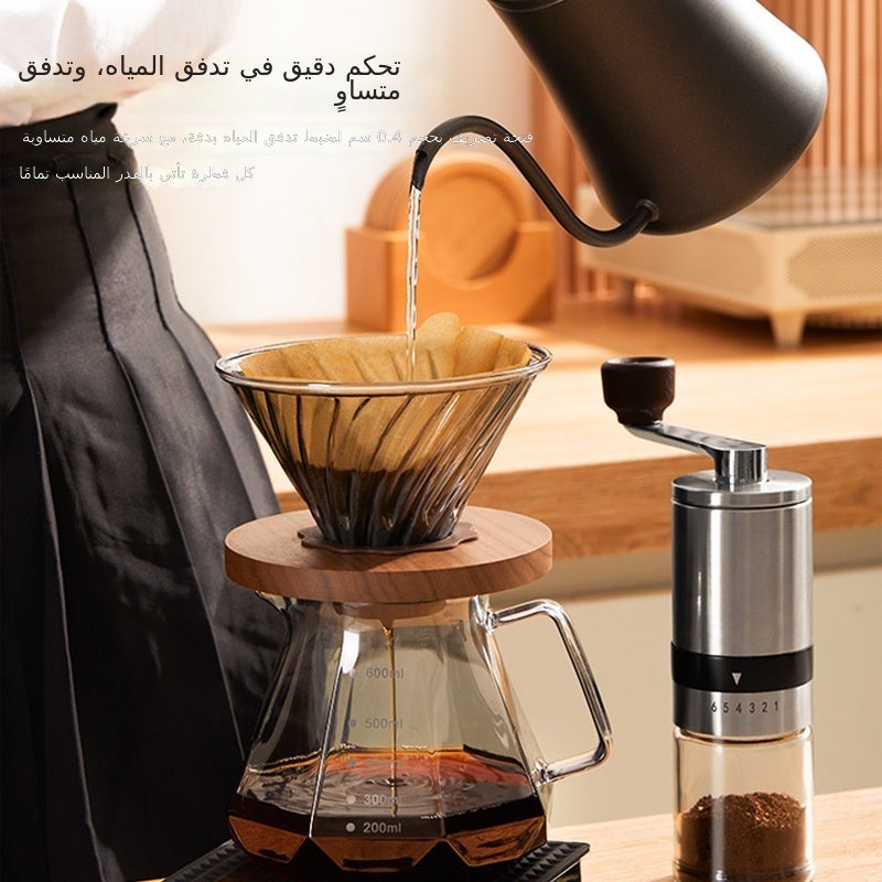 Walnut Tray External Grinder 6Pc Portable - Versatile Coffee  Tools - Image 3