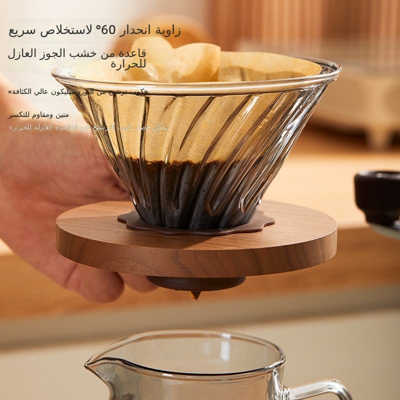 Walnut Tray External Grinder 6Pc Portable - Versatile Coffee  Tools - Image 5