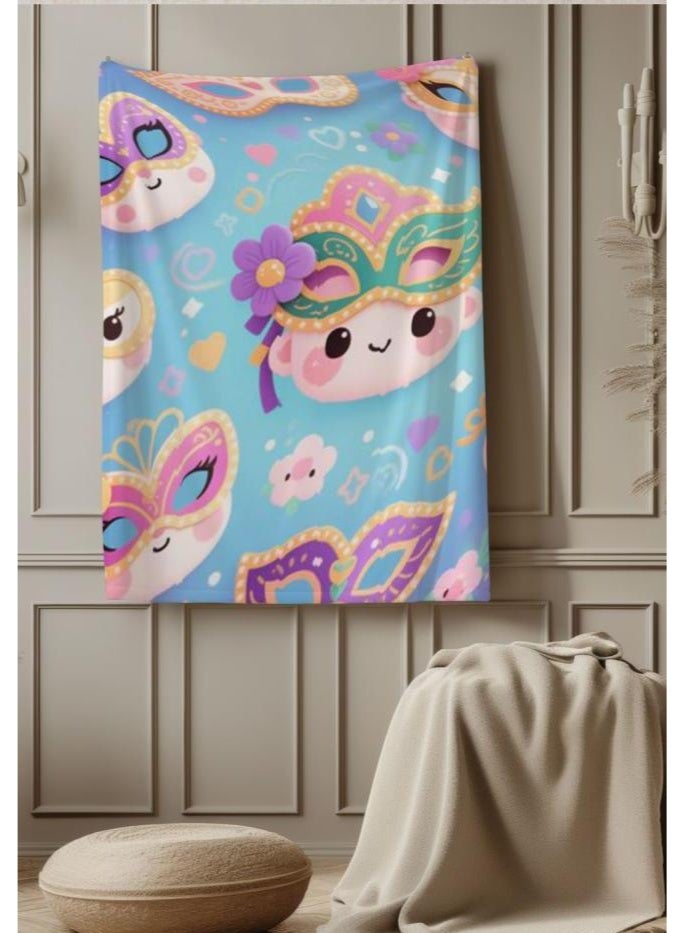 عام بطانية رقيقة من الفانيلا الكرتونية للأطفال والرضع (دافئة ومريحة، ومناسبة للنوم والألعاب) 70 سم * 100 سم - Image 1