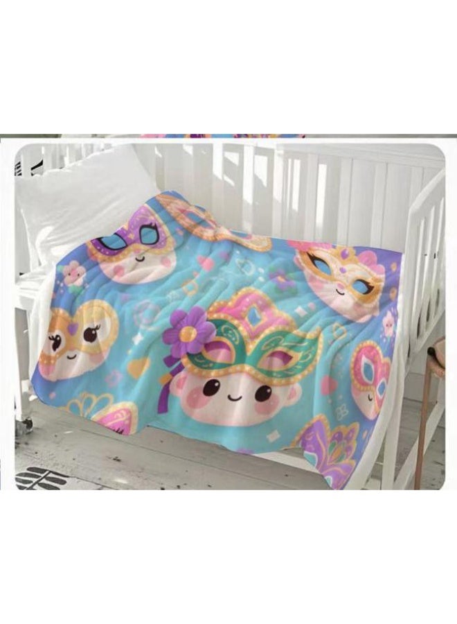 عام بطانية رقيقة من الفانيلا الكرتونية للأطفال والرضع (دافئة ومريحة، ومناسبة للنوم والألعاب) 70 سم * 100 سم - Image 2