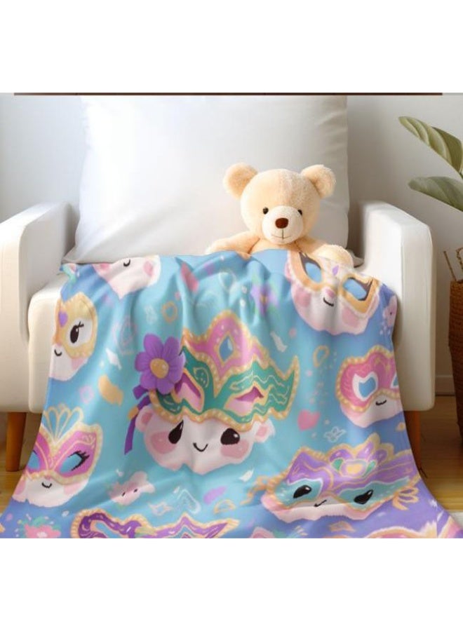 عام بطانية رقيقة من الفانيلا الكرتونية للأطفال والرضع (دافئة ومريحة، ومناسبة للنوم والألعاب) 70 سم * 100 سم - Image 4