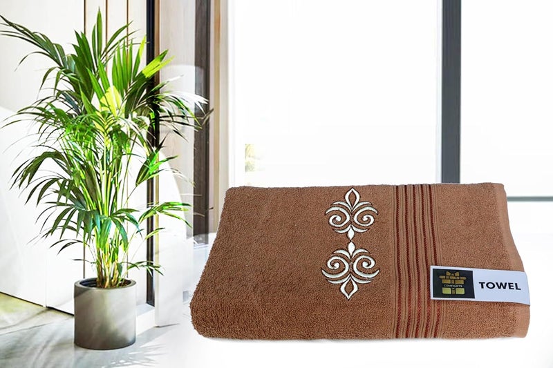 COMFIGIFTS 100% Cotton 4 Piece Towel Set | 2 Bath Towels & 2 Hand Towels | 370 GSM | Soft, Absorbent, Lightweight Towels with Computerized Embroidery - Image 4