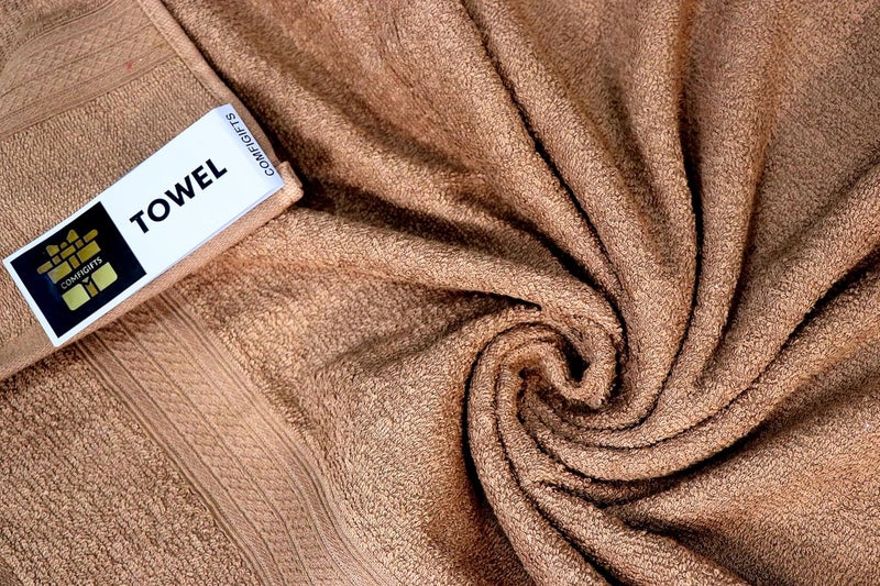 COMFIGIFTS 100% Cotton 4 Piece Towel Set | 2 Bath Towels & 2 Hand Towels | 370 GSM | Soft, Absorbent, Lightweight Towels with Computerized Embroidery - Image 5